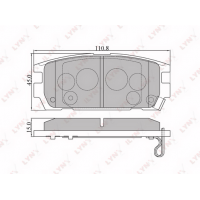 BD-3606 LYNXauto Комплект гальмівних колодок дисковий гальм