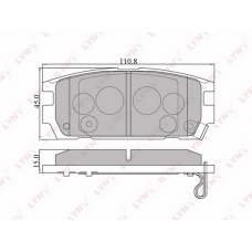 BD-3606 LYNXauto Комплект гальмівних колодок дисковий гальм