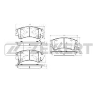 BS-2064 ZEKKERT КомплеК т гальмівних колодок, дискове гальмо