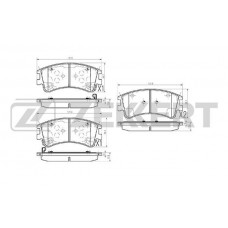 BS-2064 ZEKKERT КомплеК т гальмівних колодок, дискове гальмо