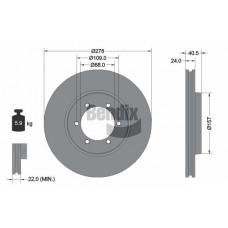 BDS2105 BENDIX Braking Гальмівний диск