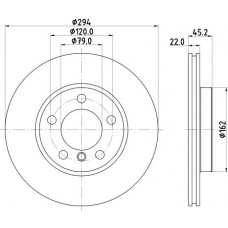 8DD 355 122-931 HELLA Гальмівний диск