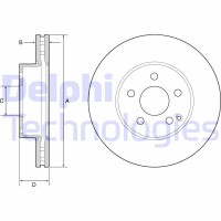 BG4945C DELPHI Гальмівний диск