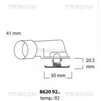 8620 9292 TRISCAN Термостат охолоджувальна рідина