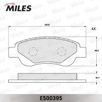E500395 MILES КомплеК т гальмівних колодок, дискове гальмо