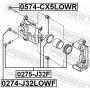 0275-J32F FEBEST Ремкомплект, Гальмівний супорт