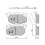 22-0037-0 METELLI Комплект гальмівних колодок дисковий гальм