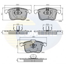 CBP01593 COMLINE Комплект гальмівних колодок дисковий гальм