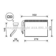 SBV073 AVA QUALITY COOLING Випарник кондиціонера