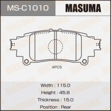 MSC1010 MASUMA Колодки гальмівні
