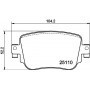 8DB 355 021-291 HELLA PAGID Комплект гальмівних колодок дисковий гальм