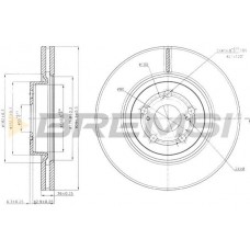 CD7315V BREMSI Гальмівний диск