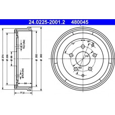 24.0225-2001.2 ATE Гальмівний барабан