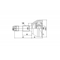 DCV810050 DYNAMATRIX Шарнирный комплект, Привідний вал