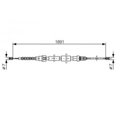 1 987 477 154 BOSCH Тросик, cтояночный тормоз
