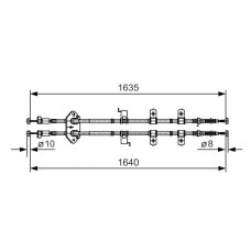 1 987 482 054 BOSCH Тросик, cтояночный тормоз