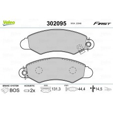 302095 VALEO Комплект гальмівних колодок дисковий гальм