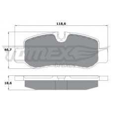 TX 17-81 TOMEX Brakes Комплект гальмівних колодок дисковий гальм
