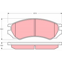 GDB1005 TRW Комплект гальмівних колодок дисковий гальм