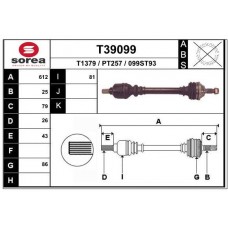 T39099 EAI Привідний вал