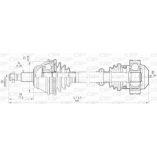 DRS6409.00 OPEN PARTS Привідний вал
