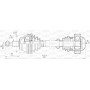 DRS6409.00 OPEN PARTS Привідний вал