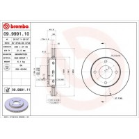 09.9991.11 BREMBO Гальмівний диск