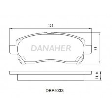 DBP5033 DANAHER Комплект гальмівних колодок дисковий гальм