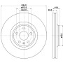 8DD 355 129-701 HELLA PAGID Гальмівний диск