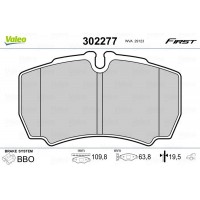 302277 VALEO Комплект гальмівних колодок дисковий гальм