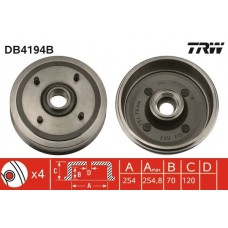 DB4194B TRW Гальмівний барабан