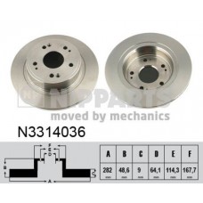 N3314036 NIPPARTS Гальмівний диск