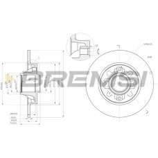 CD7696S BREMSI Гальмівний диск