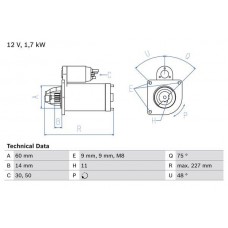 0 986 023 930 BOSCH Стартер