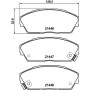8DB 355 006-301 HELLA Комплект гальмівних колодок дисковий гальм