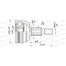 CVJ5235.10 OPEN PARTS Шарнирный комплект, Привідний вал