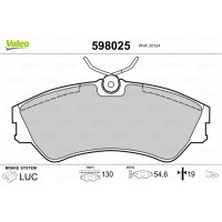 598025 VALEO Комплект гальмівних колодок дисковий гальм