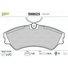 598025 VALEO Комплект гальмівних колодок дисковий гальм
