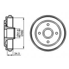0 986 477 128 BOSCH Гальмівний барабан