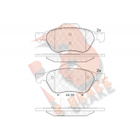 RB1860 R BRAKE Комплект гальмівних колодок дисковий гальм