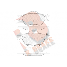 RB1860 R BRAKE Комплект гальмівних колодок дисковий гальм