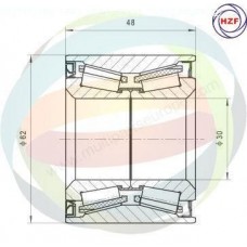 70-160029 MULTIPARTS Комплект підшипника ступиці колеса