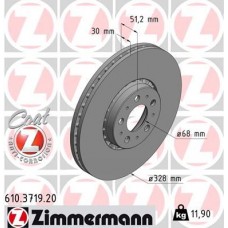 610.3719.20 ZIMMERMANN Гальмівний диск