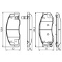 0 986 495 166 BOSCH Комплект гальмівних колодок дисковий гальм