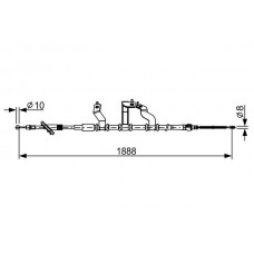 1 987 482 532 BOSCH Тросик, cтояночный тормоз