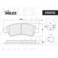 E400152 MILES КомплеК т гальмівних колодок, дискове гальмо