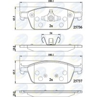 CBP02196 COMLINE Комплект гальмівних колодок дисковий гальм