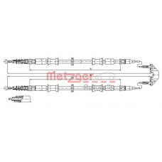 11.5866 METZGER Тросик, cтояночный тормоз