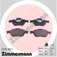 23215.180.1 ZIMMERMANN Комплект гальмівних колодок дисковий гальм