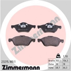 23215.180.1 ZIMMERMANN Комплект гальмівних колодок дисковий гальм